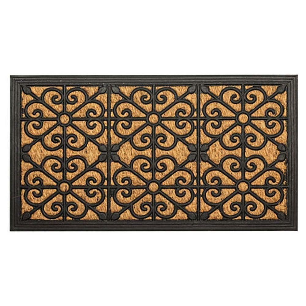 Capacho De Borracha Alagoas 03 Bege-preto 0,33x0,60m