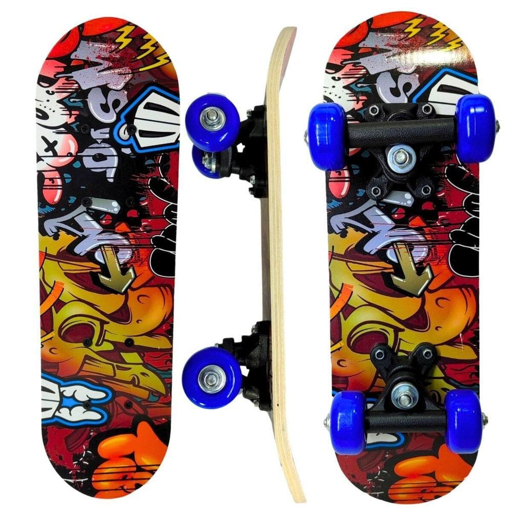 Mini Skate Madeira Infantil Completo Montado Até 30 Kg