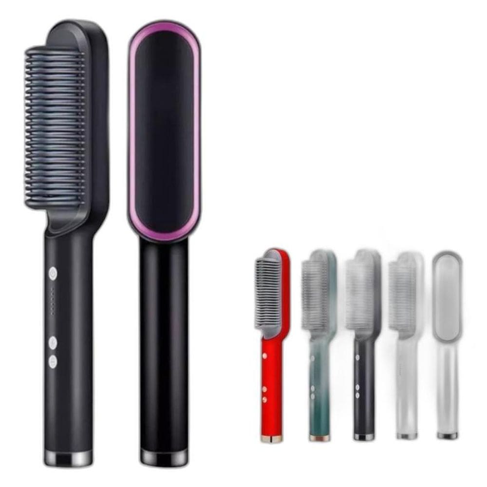Escova Alisadora De Cabelo Pente Elétrico Portátil