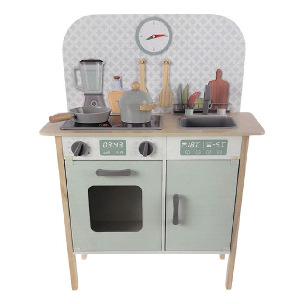 Cozinha De Brinquedo Infantil Em Madeira Completa Som E Luz Colorido