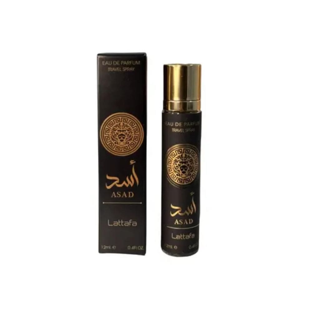 Perfume Lattafa Asad EDP 12ml Spray de viagem para homens