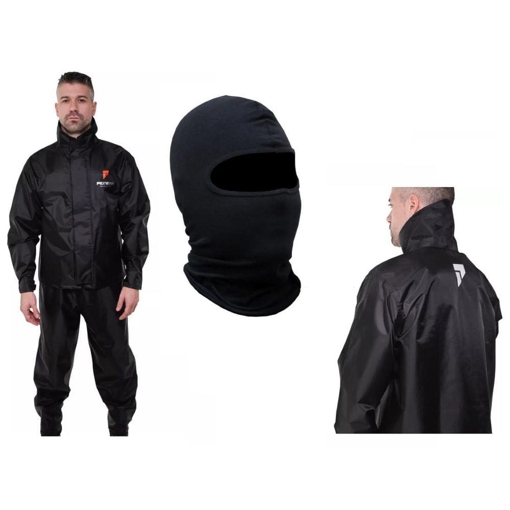 Capa De Chuva Pioneira Nylon Urban + Balaclava Tamanho G