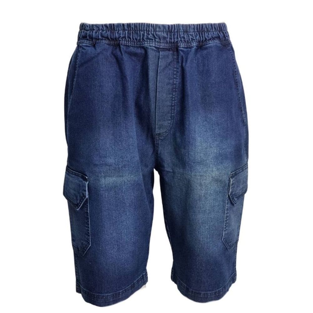 Bermuda Masculina Jeans Com Elástico Lottus Plus Size