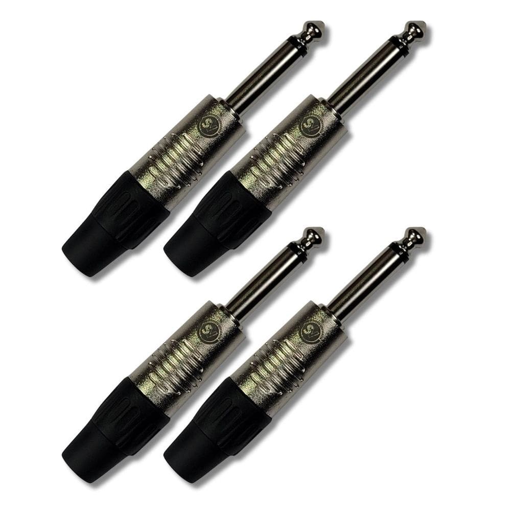 Kit 4 Plug P10 Macho Mono Rofissional Soundvoice P10Mn