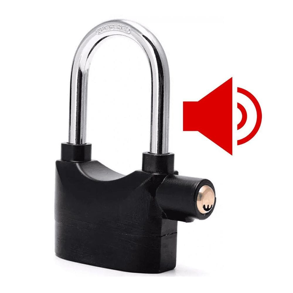 Cadeado Antifurto Com Alarme Sonoro Anti-Furto Sirene 110Db