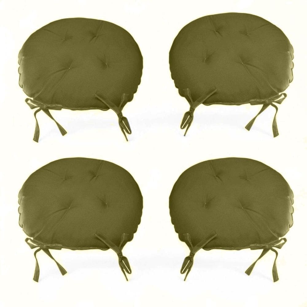 Kit 04 Almofadas Futon Redondo Assento Para Cadeira 40X40 Be