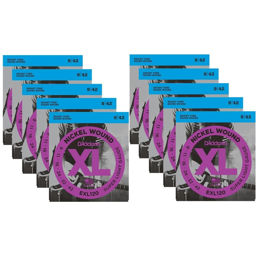 Kit 10 Encordoamentos Guitarra Daddario Xl Exl120 009