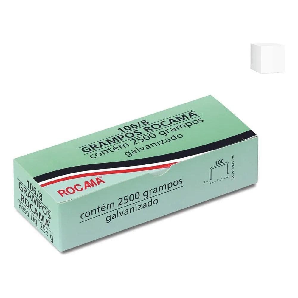 2X Rocama - Caixa Com 2500 Grampos 106/8