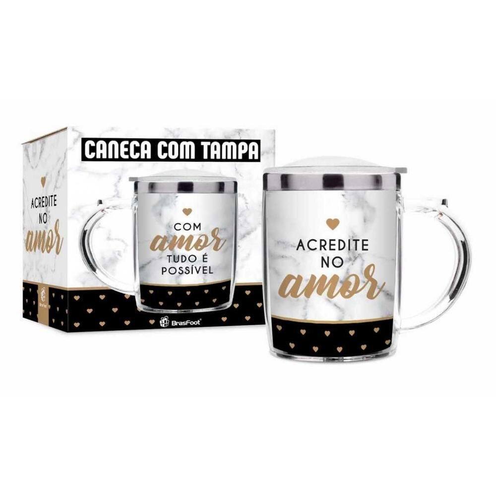 Caneca Plastica Inox Sw Com Amor Tudo E Possivel Brasfoot
