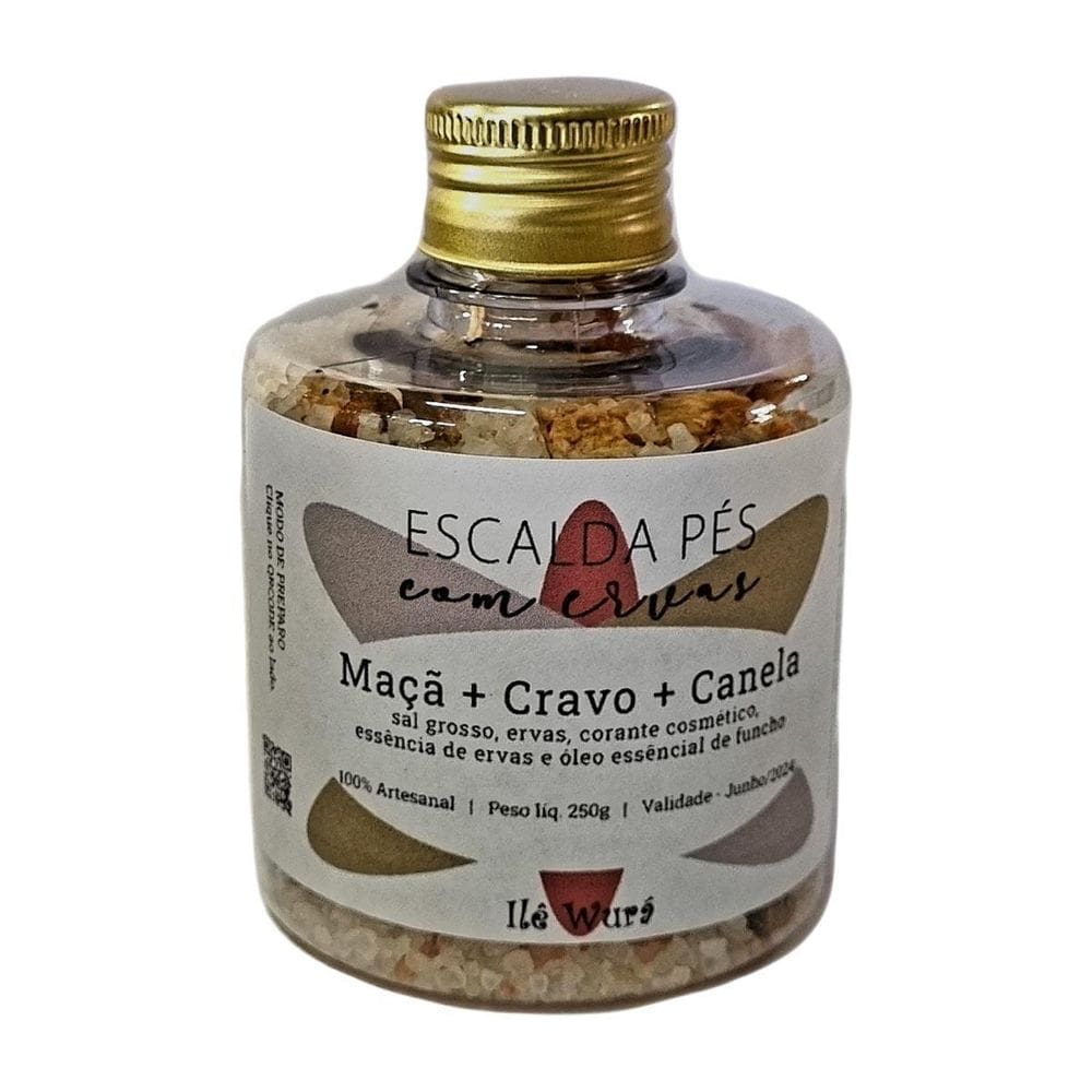 Escalda Pés Premium Maçã, Cravo, Canela, Óleo Essencial 250G
