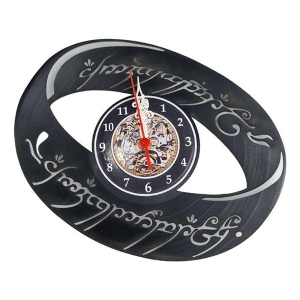 Relógio Artesanal Em Disco De Vinil Anel Do Senhor Dos Anéis