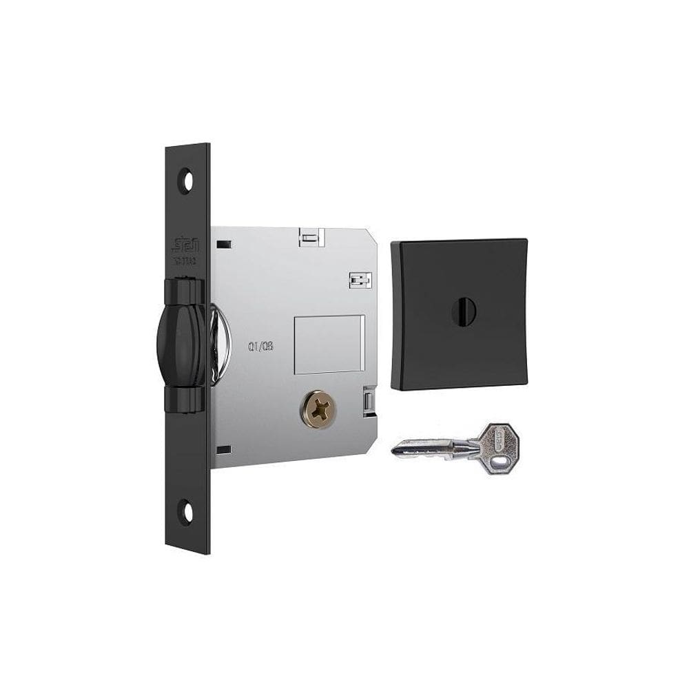 Fechadura Rolete Pivotante Stam 1005 Preta Preto Tetra Chave