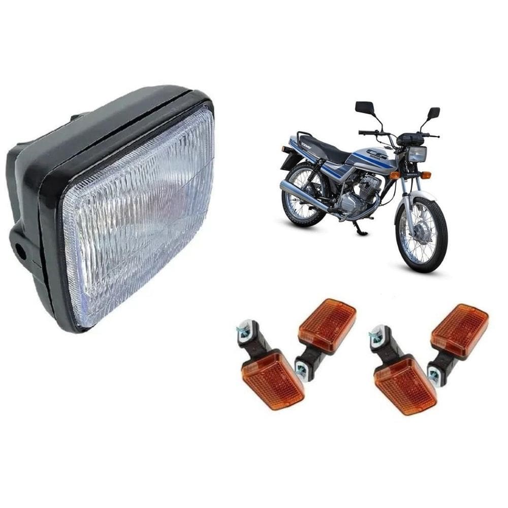 Farol + 4 Pisca Seta Cg Titan Today Cargo 125 1983 Ate 1999