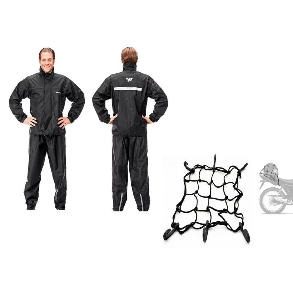 Capa De Chuva Pantaneiro Nylon P + Elastico Aranha