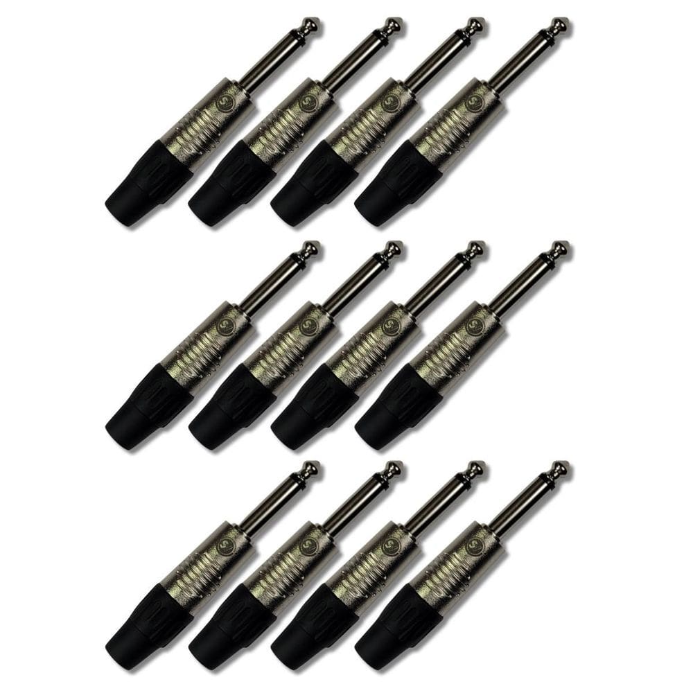 Kit 12 Plug P10 Macho Mono Rofissional Soundvoice P10Mn