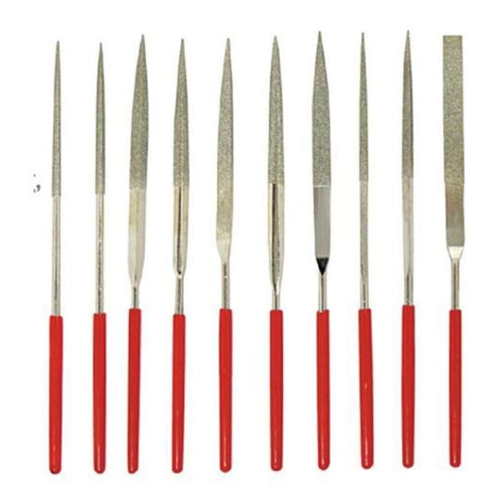 10 Pc Kit Jogo Lima Agulha Diamantada Relojoeiro Ourives 100