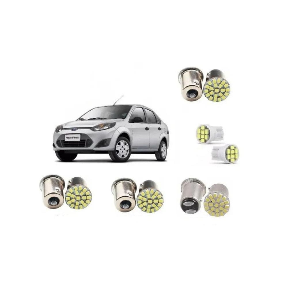 Kit Lâmpadas Led Ford Fiesta Rocam Hatch Sedan