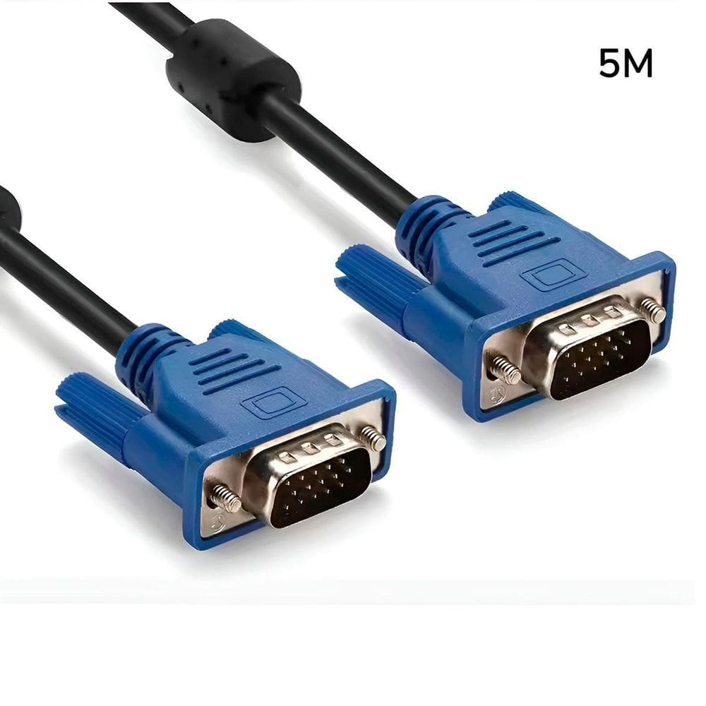 Cabo Vga Macho 5M Monitor Projetor Hdtv Alta Qualidade