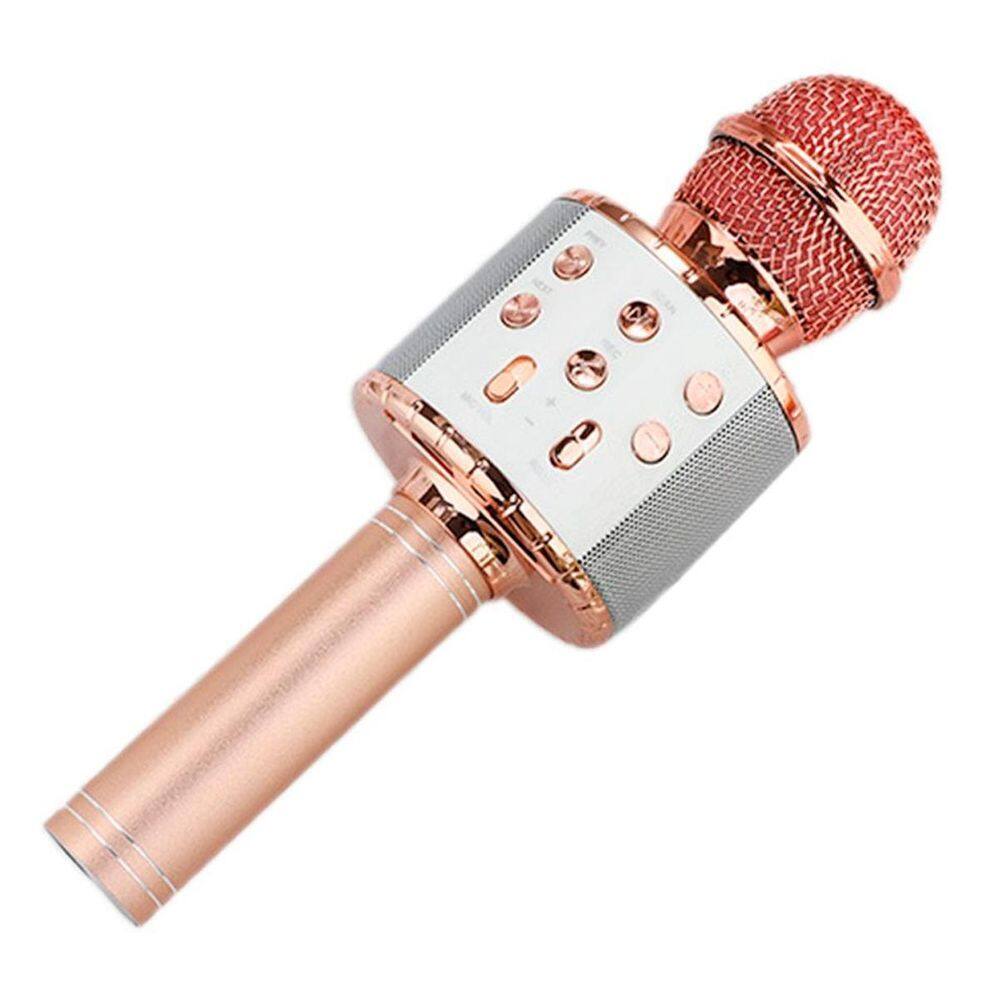 Microfone Sem Fio Karaokê Led Luzes Usb Perfeito Para Música