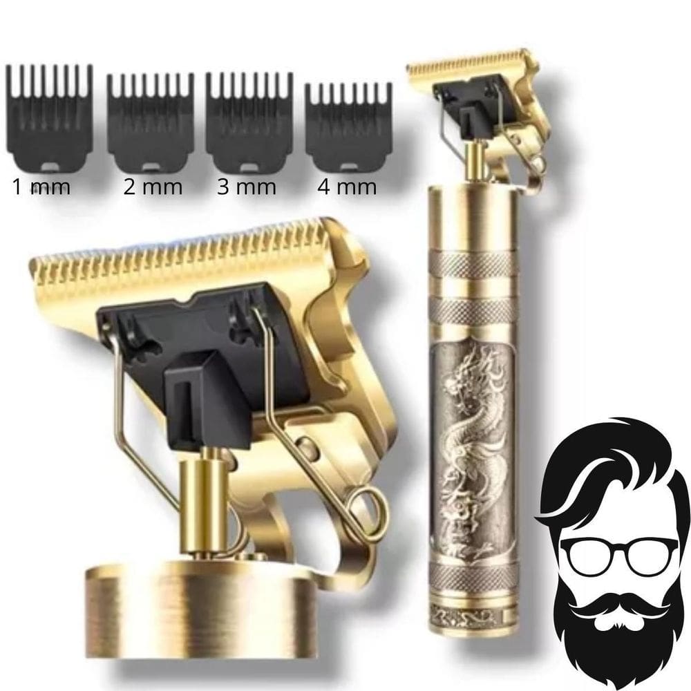 Máquina De Barbear Recarregável Cor Preta