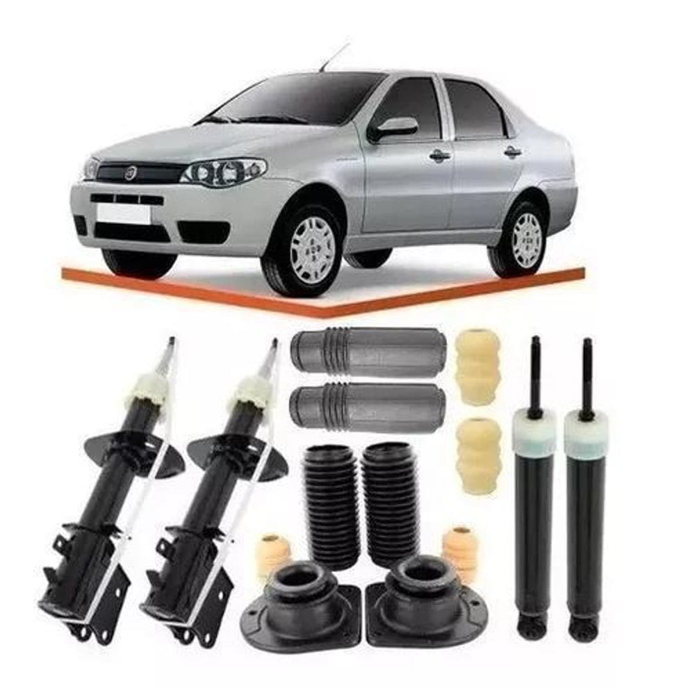 4 Amortecedor+4 Kit Suspensão Siena 2008