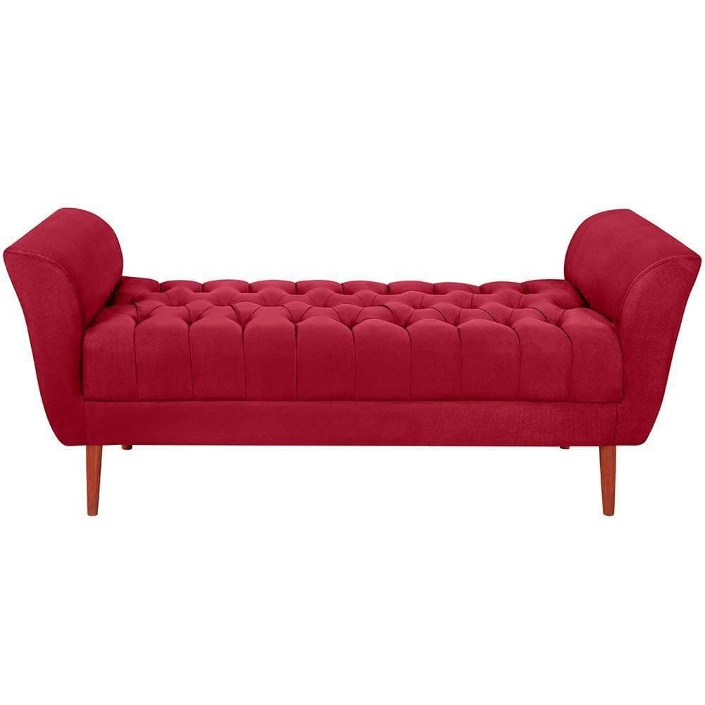 Recamier Grecia 150cm Suede Vermelho Mpassos Vermelho