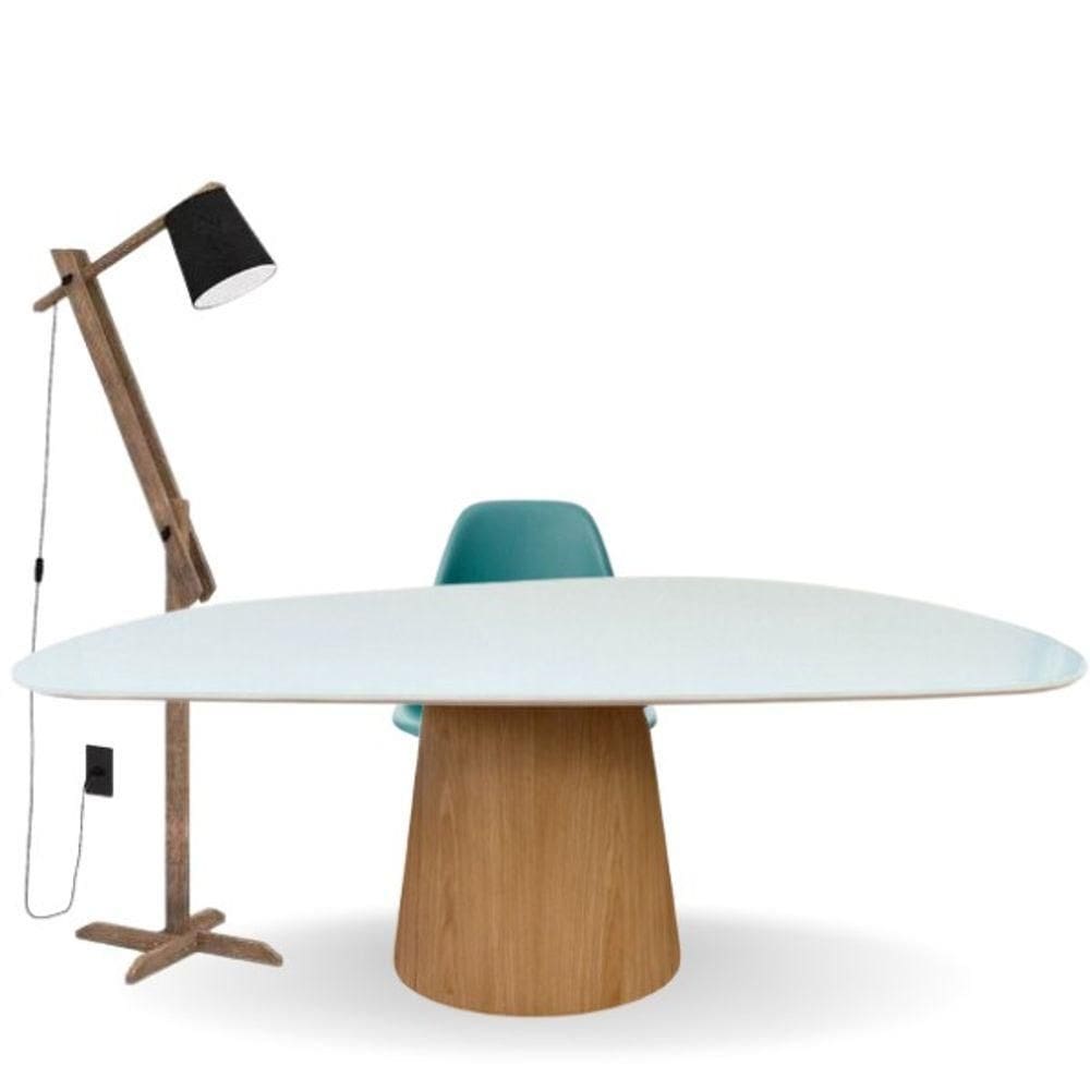 Mesa De Jantar Cone Oval Orgânica 140x90cm