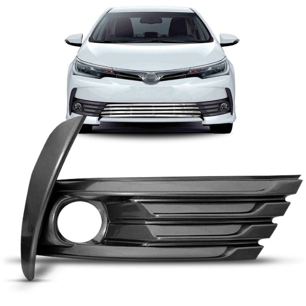 Moldura Farol Milha Corolla 2018 A 2020 Grafite Com Furo