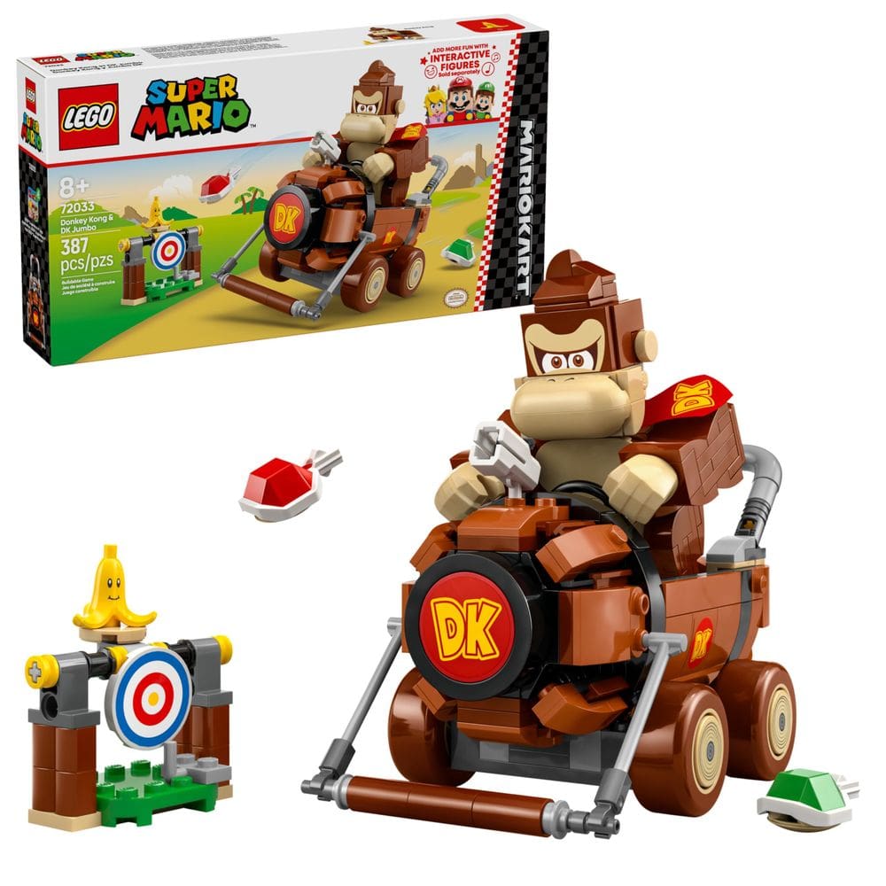 Conjunto de construção de brinquedos LEGO Super Mario Mario Kart Donkey Kong