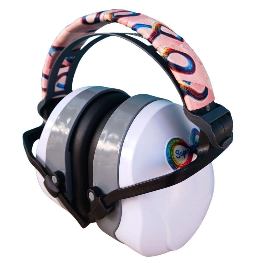 Abafador De Ruidos Autistas Infinity Pink Branco De 26 Db
