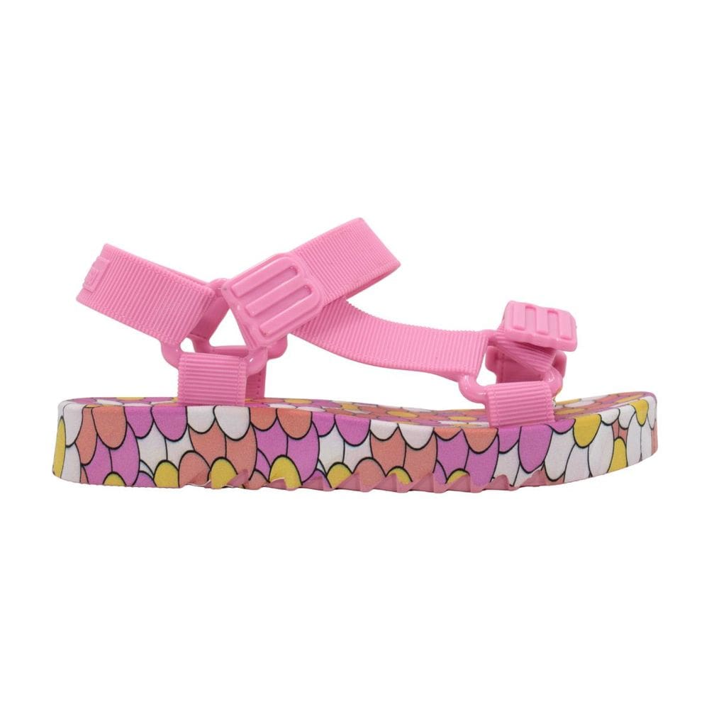 Sandália Mini Melissa Playtime Discover Infantil Rosa e Amarelo