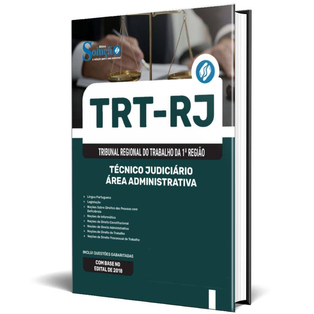 Apostila Trt Rj 2025 Técnico Judiciário Área Administrativa