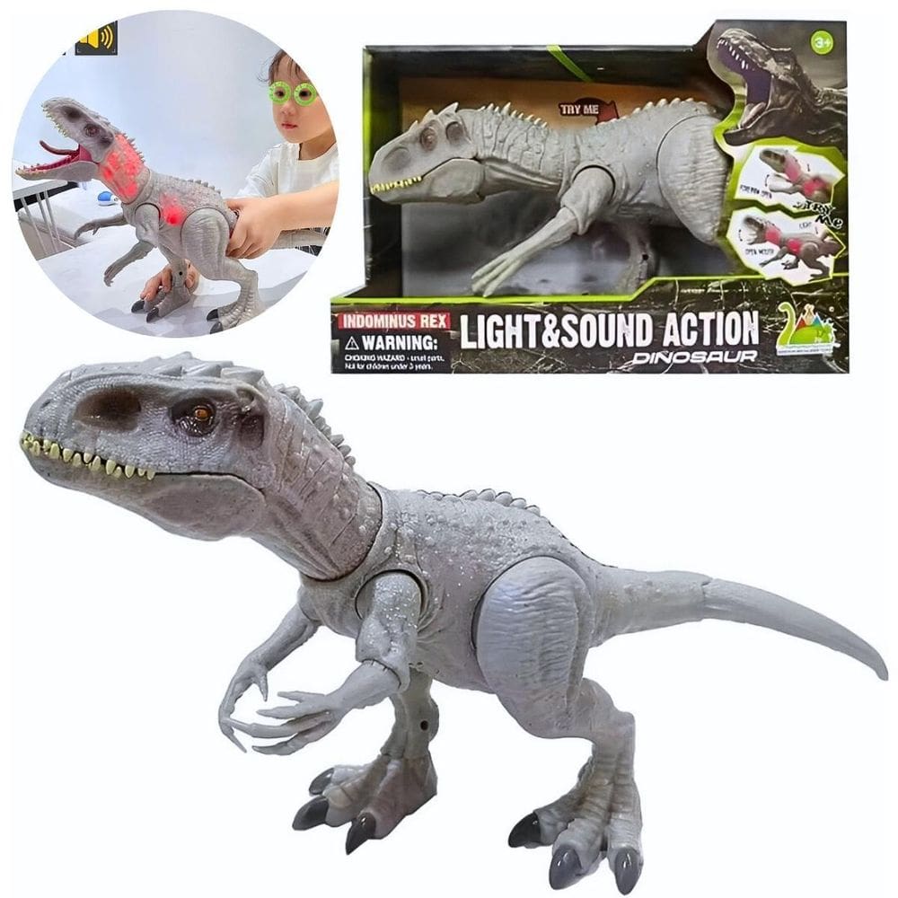 Dinossauro Interativo Indominus Rex Action Som Luz - Castela