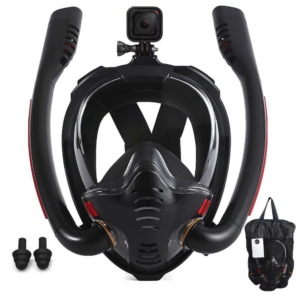 Mascara Mergulho Snorkel Respiraçao Visao 180 Graus Protetor Ouvido Piscina Nataçao Esporte Praia Mar Recreaçao Lazer
