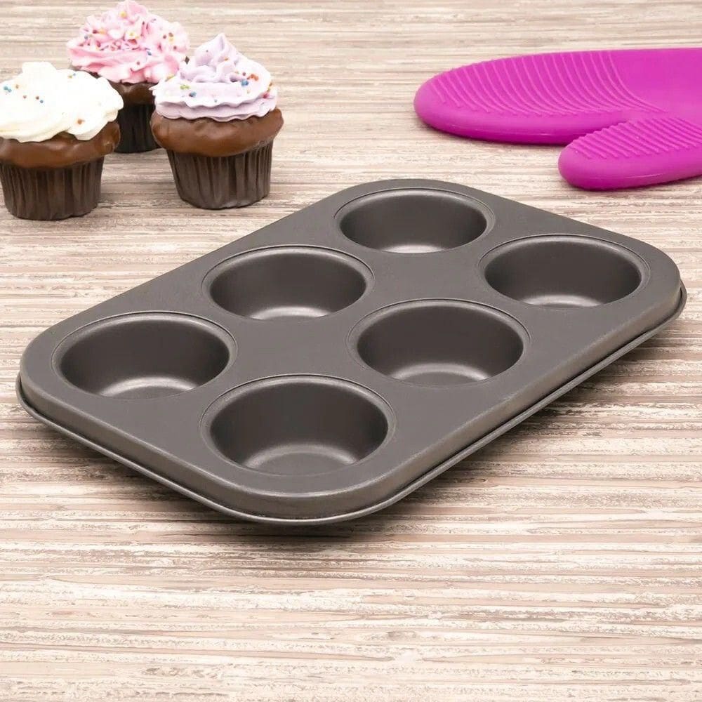 Forma Profissional Para Pão De Queijo Com 6 Cavidades - Preta