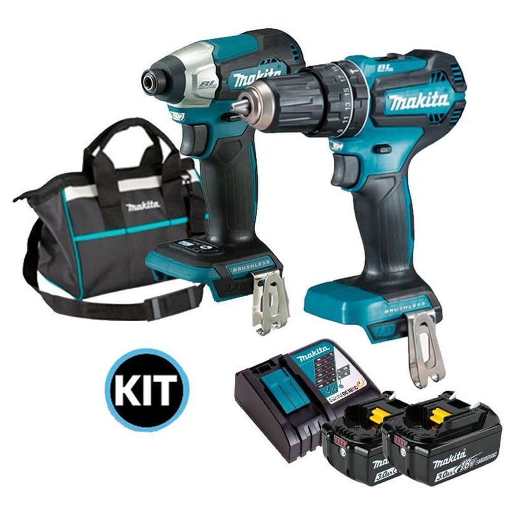 Kit Parafusadeira Furadeira Impacto Dhp485 + Parafusadeira