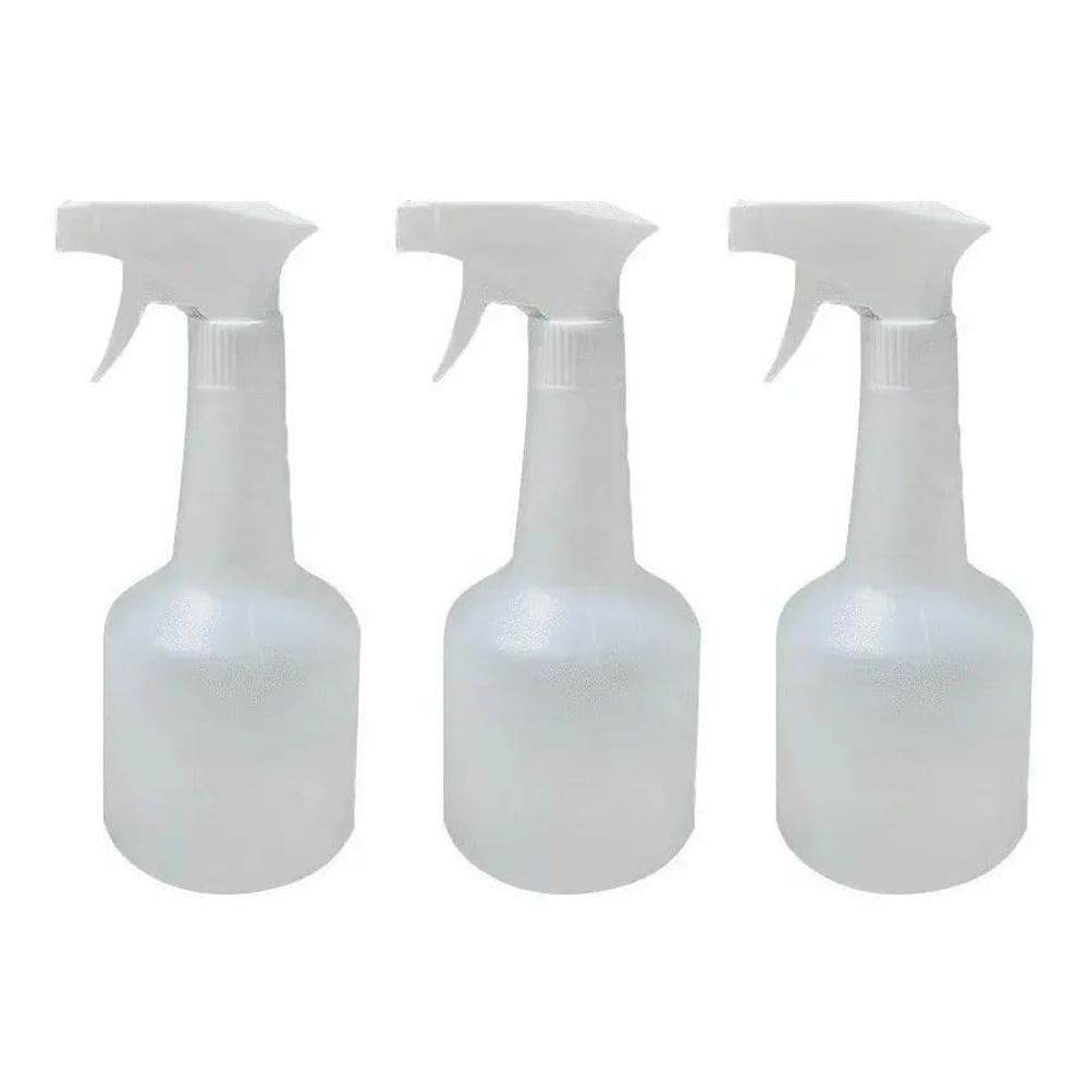 2X Frasco Borrifador 500Ml Gatilho Pulverizador Branco-25Uni
