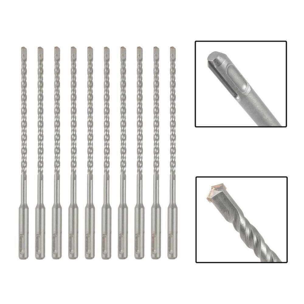 Jogo 10 Brocas Sds Plus 8X260 Mm Aço Carbono Tungstênio