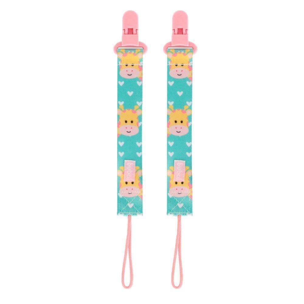 Kit 2 Prendedores Chupeta Infantil Estampado Bico Bebê Clipe