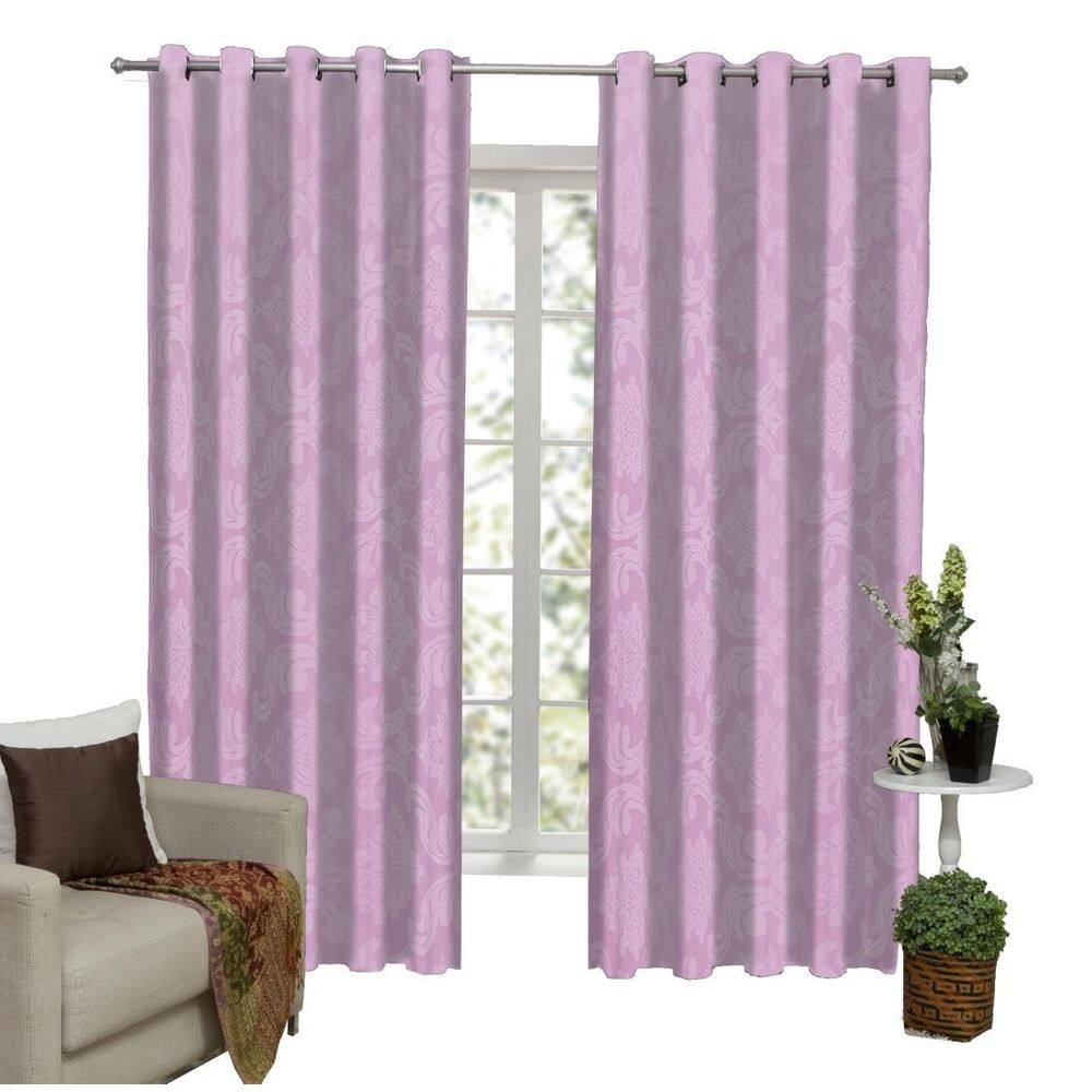 Cortina Tecido Jacquard Semi Blackout 2M X 1,80M - Rosa Rosé