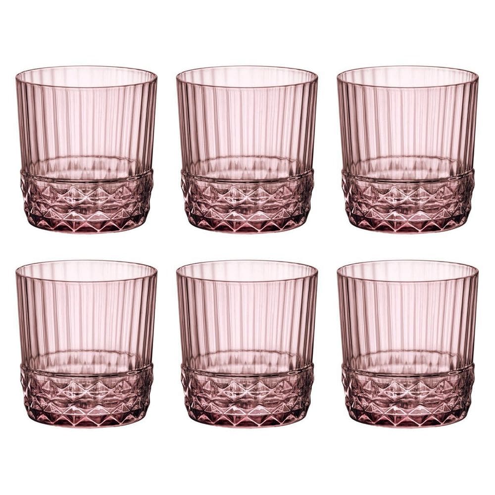 Jogo 6 Copos Cristal Whisky 370 Ml Lilás America 20S