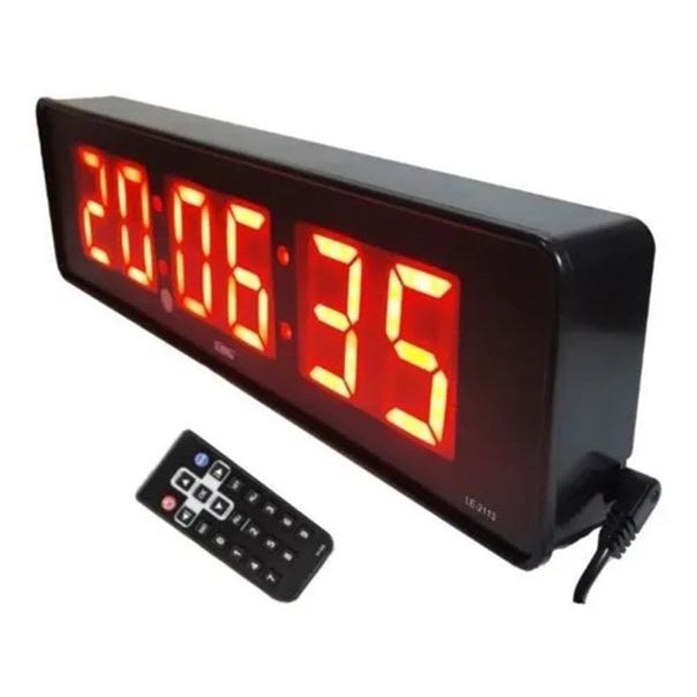 2X Cronometro Relógio Led Digital Parede Mesa Com Controle