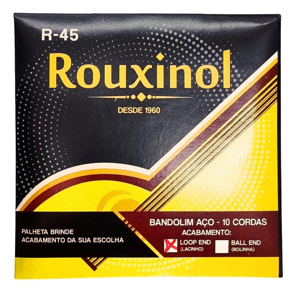 Encordoamento Bandolim 10 R45 Cordas Laço Loop End Rouxinol