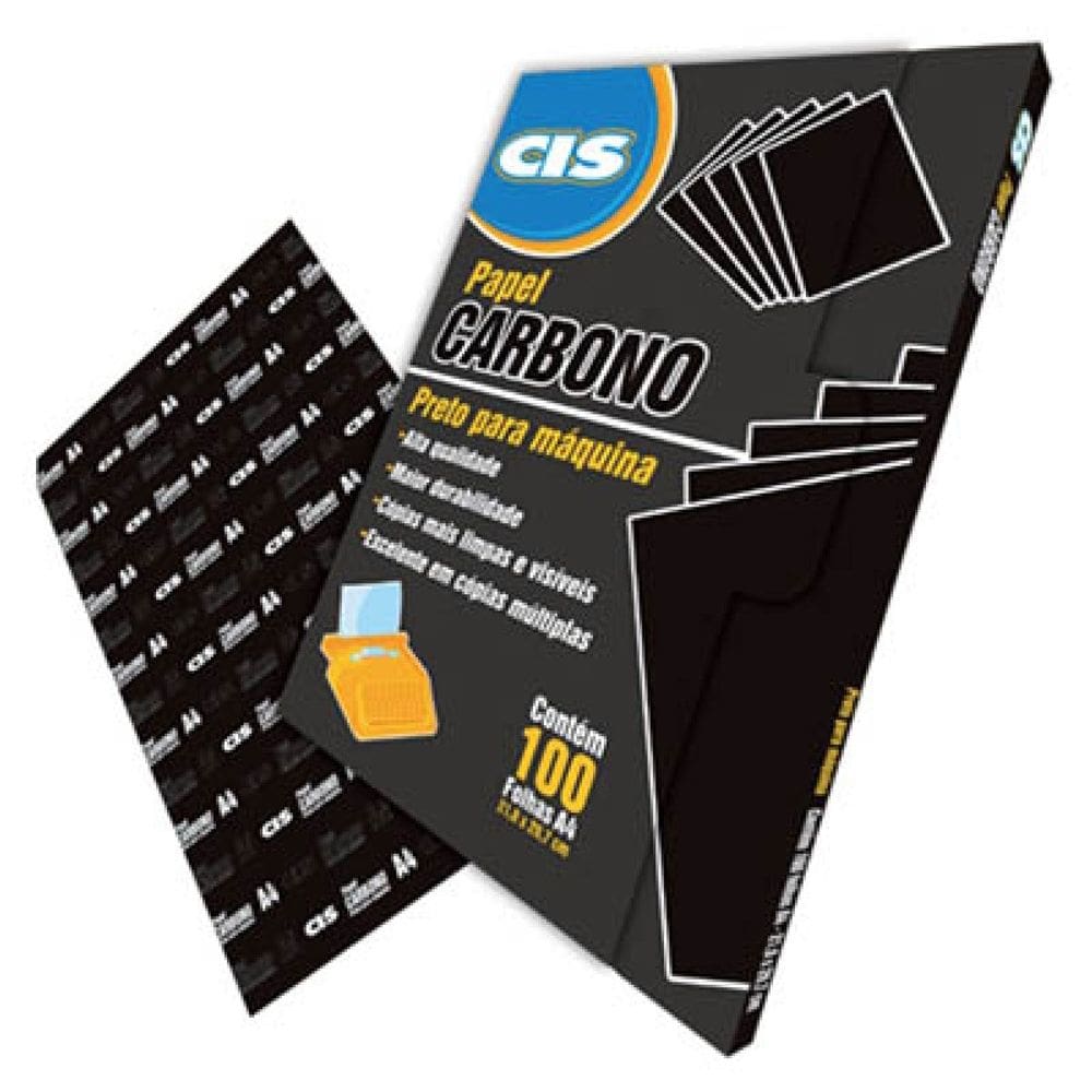 Carbono Papel Para Maquina Preto Cis 100 Folhas