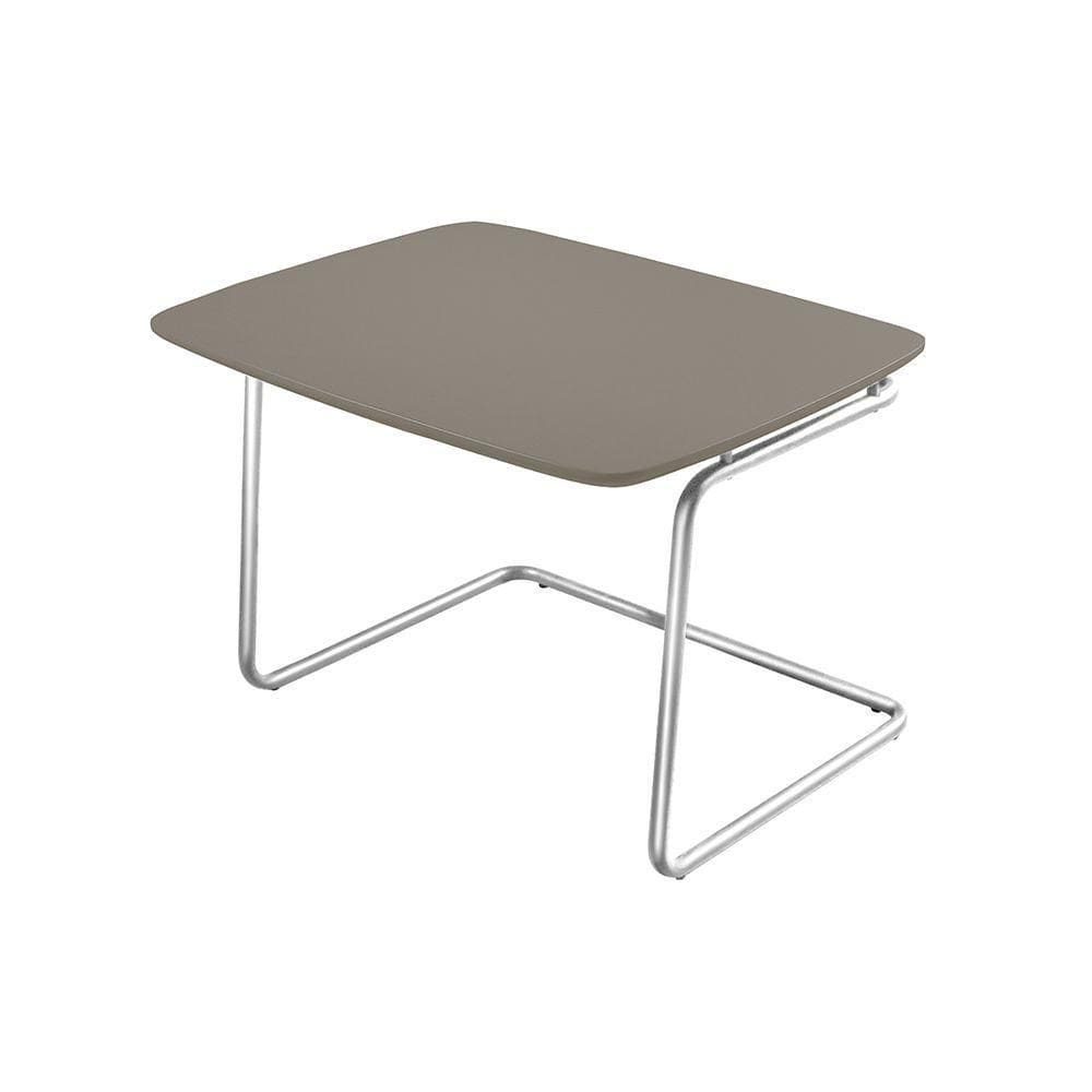 Mesa De Centro Kairos Base Cromada 54x43cm Larflex Cor:concreto