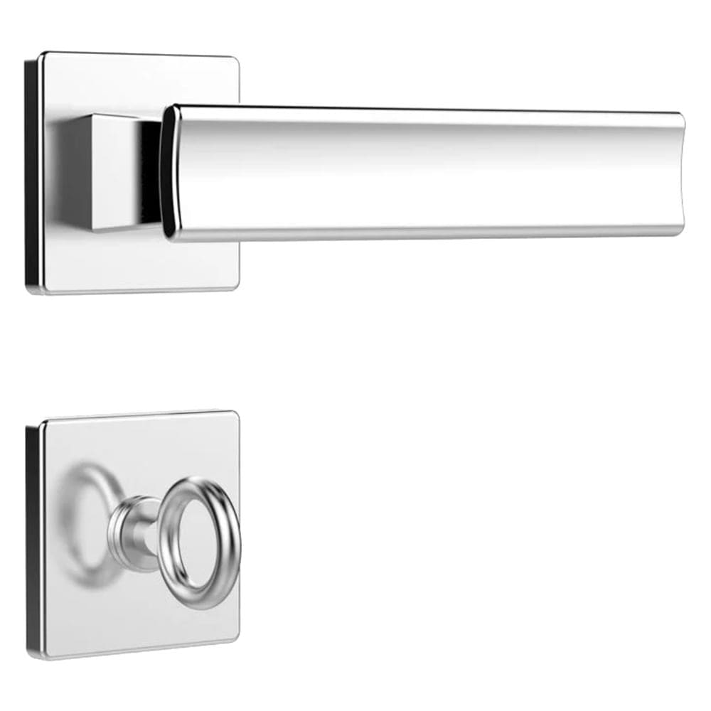 Fechadura para Porta de Banheiro MZ640 Design Cromada 40mm com Roseta - 03640B5CR - PAPAIZ