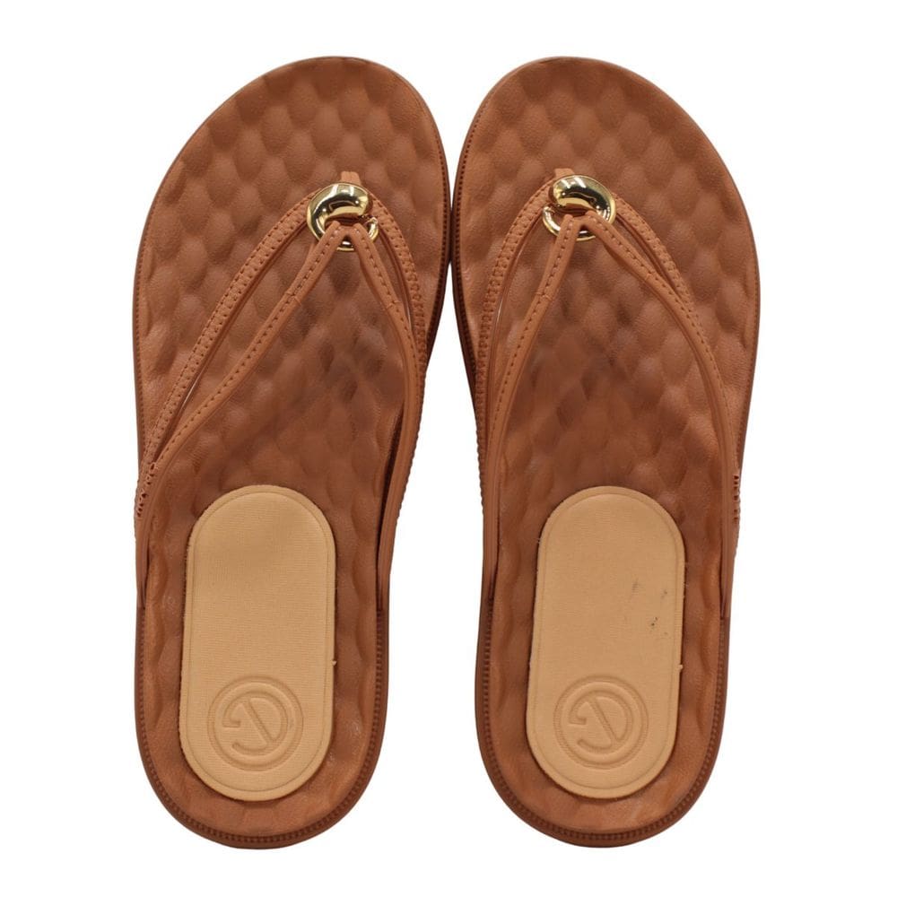Tamanco Rasteira Feminino Grendha 19248 Envolver Marrom Pecan