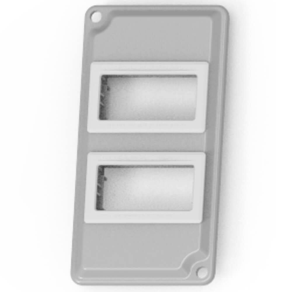 Tampa em Alumínio sem Pintura de 1”” com 2 Postos Horizontais - E011020702 - WETZEL