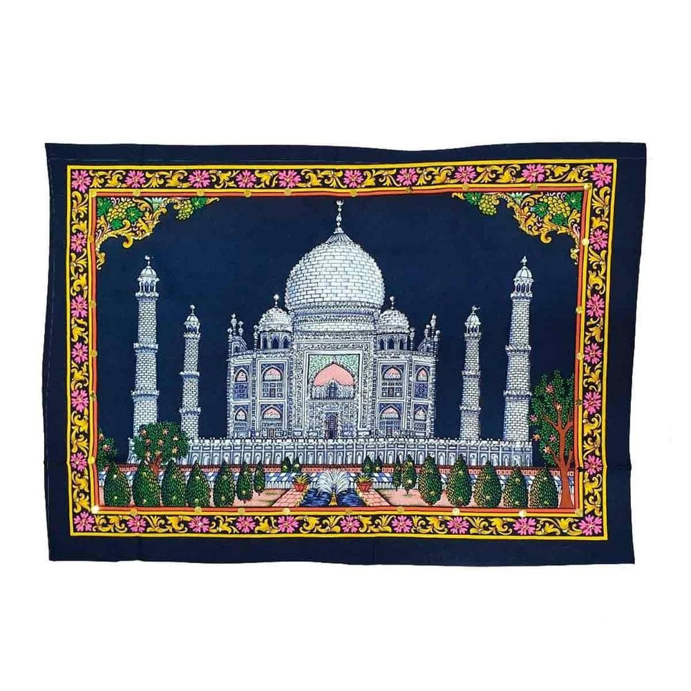 Panô Indiano Bordado Taj Mahal 100% Algodão  Modelo 13