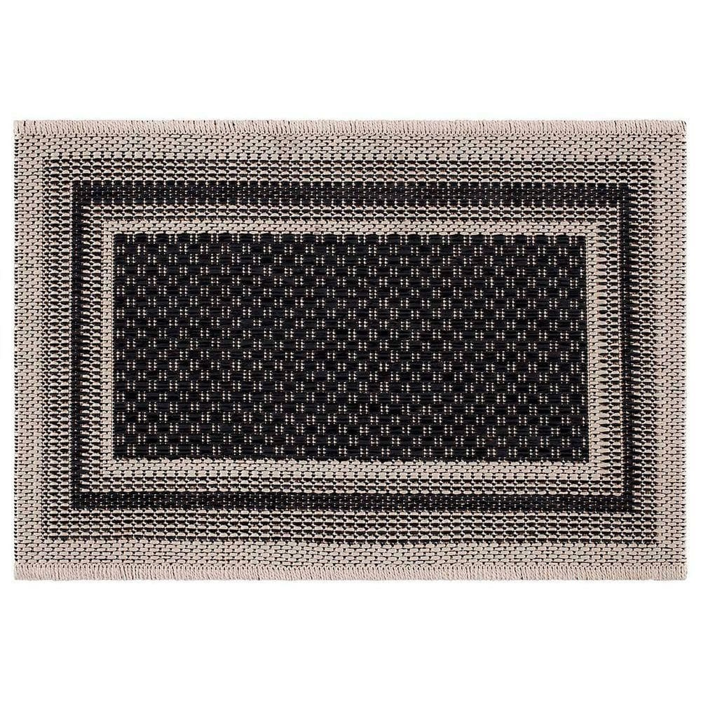 Capacho Sisal Eco-nature Moldura 77 Bege-chumbo 0,40x0,60m